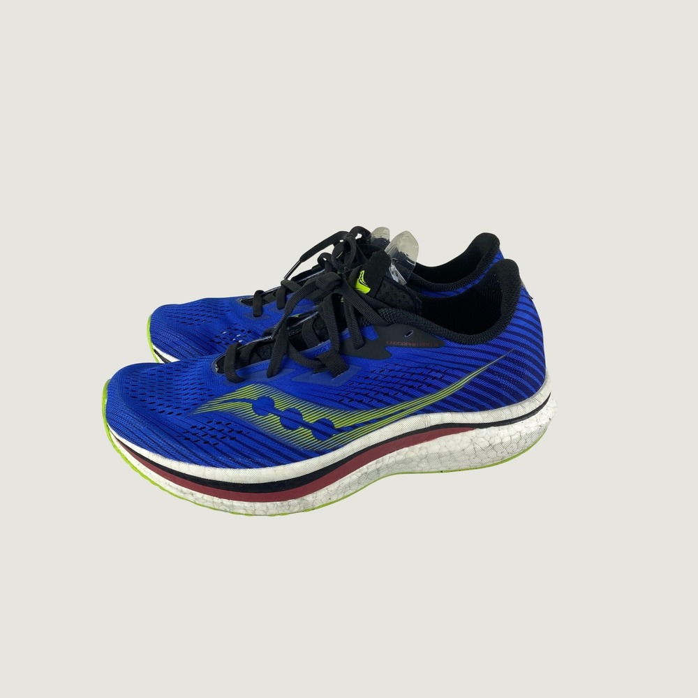Saucony Endorphin Pro 2 Mens 10 Blue Carbon Plate Running Athletic Shoe Sneaker
